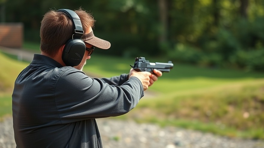 Adult participating in firearm safety courses for concealed carry skills.