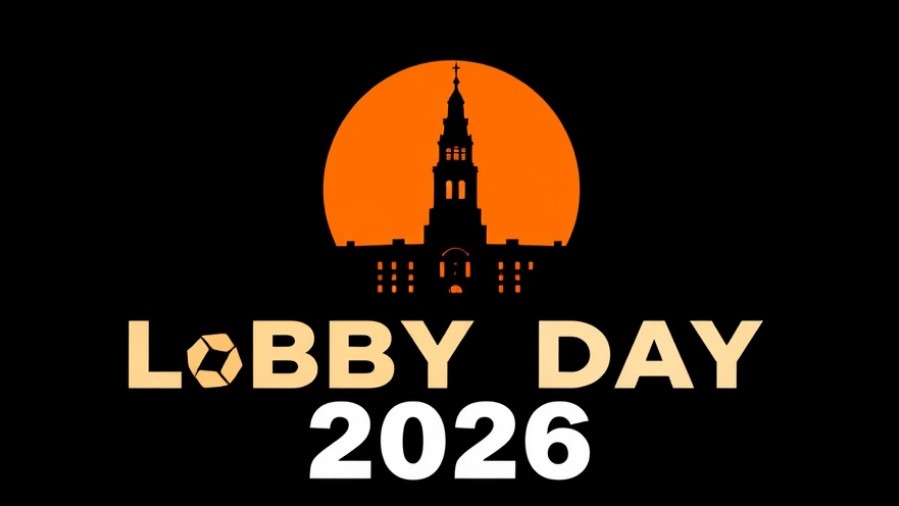 Lobby Day 2026 graphic highlighting Second Amendment rights with bold designs.