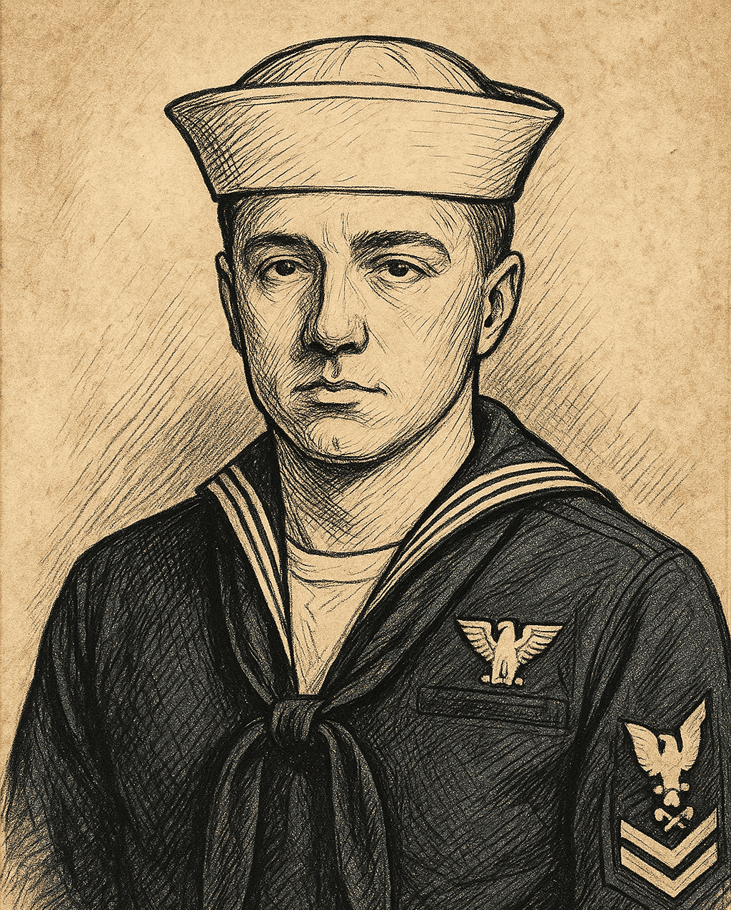 Military personnel portrait with flag background related to Patrick Adamiak appeal.