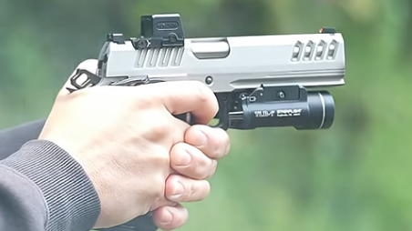 Technological surprises in handgun build quality showcased outdoors.