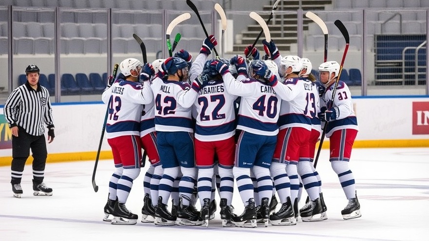 USA hockey team celebrates victory, reflecting on Jon Stewart commentary on politics in sports.