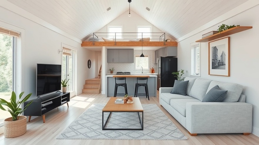 Minimalist interior of a tiny home loft showcasing intentional living and small space design.