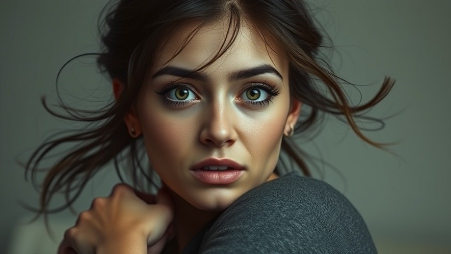 Realistic woman expressing emotional health and anticipatory grief.