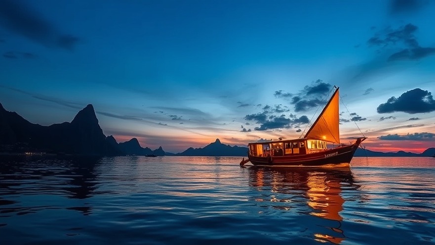 A charming shanty boat home showcasing floating homes amidst stunning scenery.