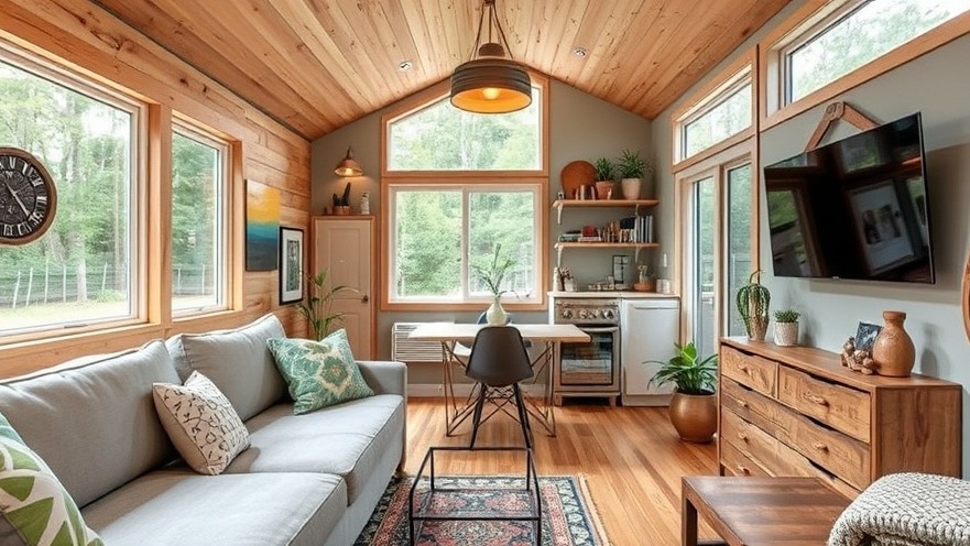 Modern tiny home showcasing resourceful living and customization for financial freedom.
