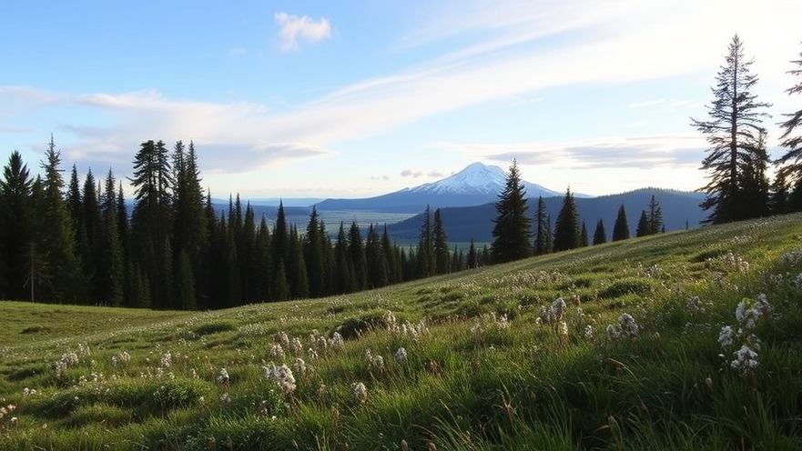 Serene Oregon meadow showcasing eco-conscious living and a minimalist lifestyle.