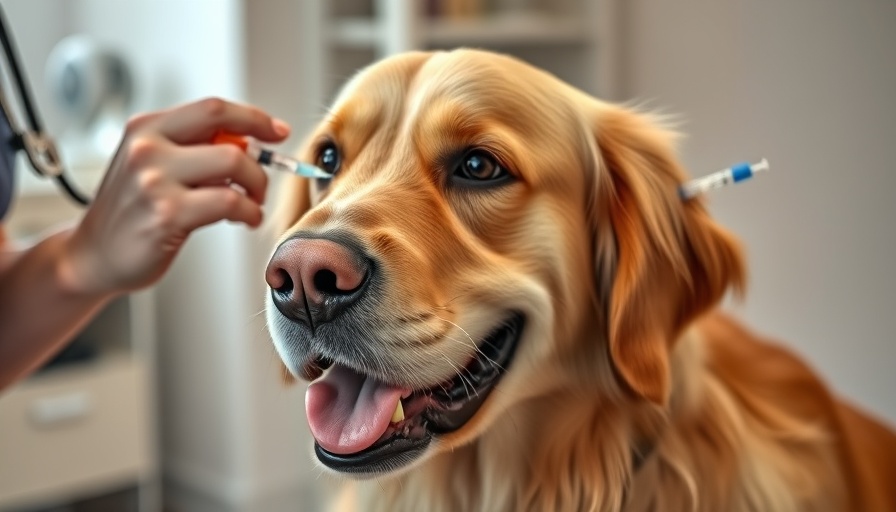 Golden retriever receiving vaccine highlighting unvaccinated dogs health risks.