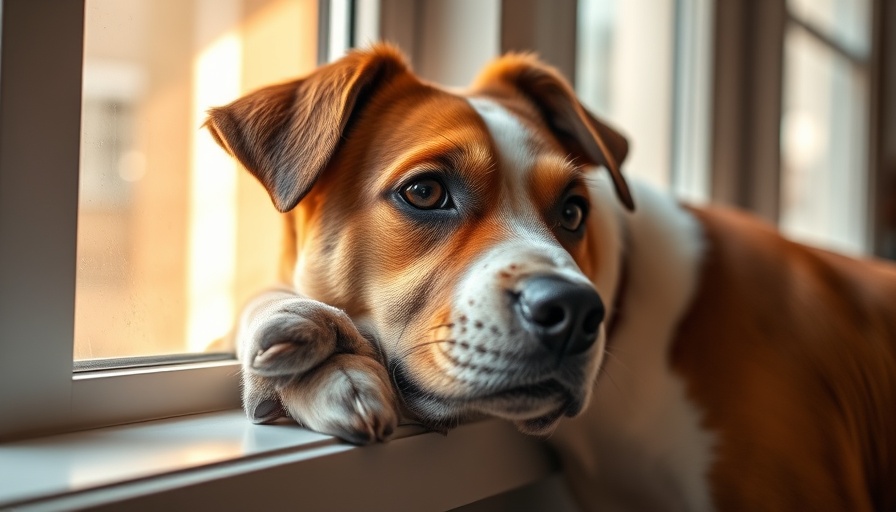 Thoughtful dog resting on windowsill, do dogs understand death.