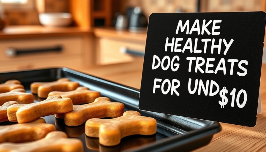 Chihuahua DIY treats on baking tray with text about healthy dog treats.