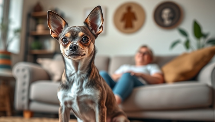 Chihuahua care guide: attentive chihuahua in cozy home environment.