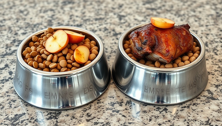 Top view of best dog food for French Bulldogs on granite counter
