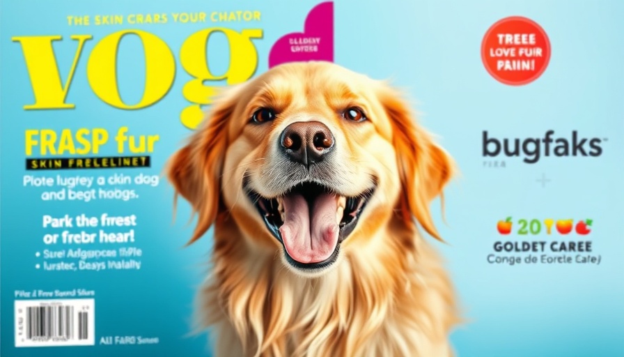Magazine cover featuring a golden retriever for dog dermatology issues.