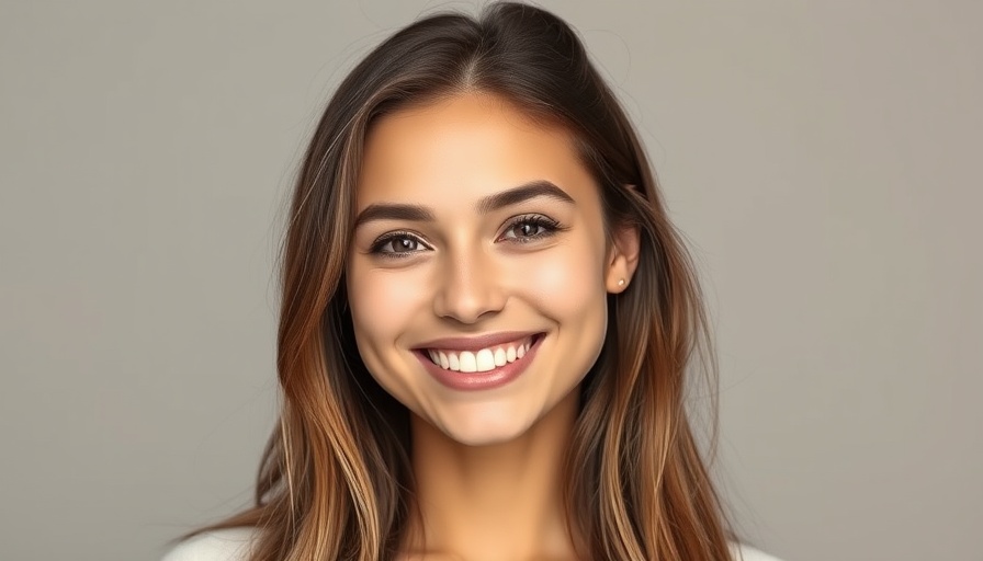 Portrait of a smiling young woman against a neutral background.