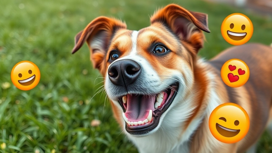 Funny Animal Videos: Mischievous dog smiling on lawn.