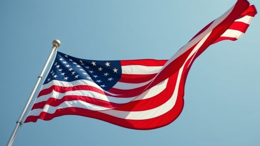 American flag showcasing stars and stripes.