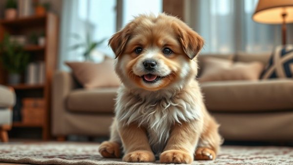 Find a New Home for Benji: Fluffy dog looking hopeful.