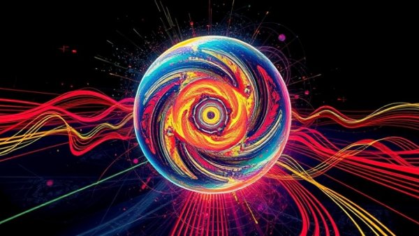 Psychedelic album cover with colorful abstract design.