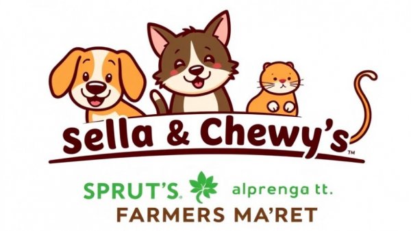 Stella & Chewy's and Sprouts Farmers Market logo with animals