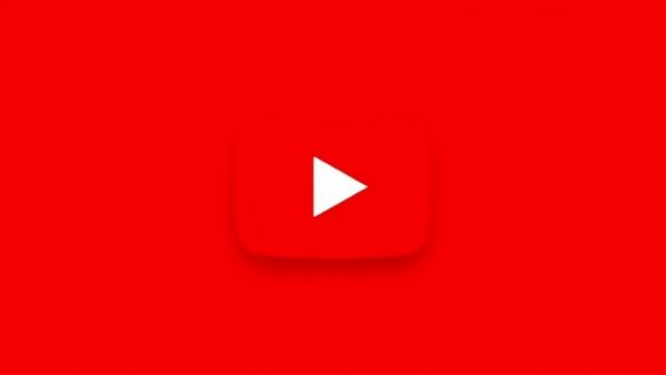 YouTube logo on a red background