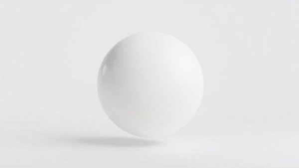 Abstract round white shape, minimalistic art design.
