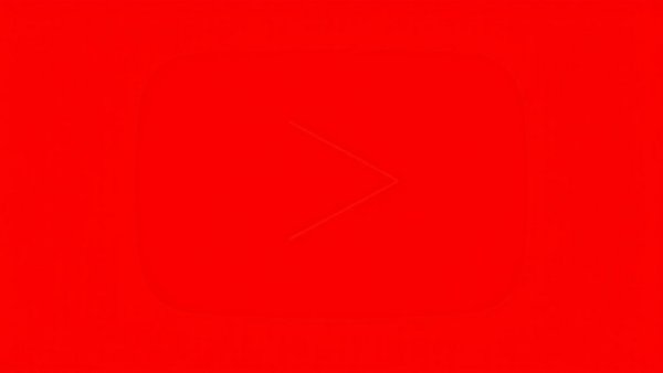 YouTube logo play button on vibrant red background.