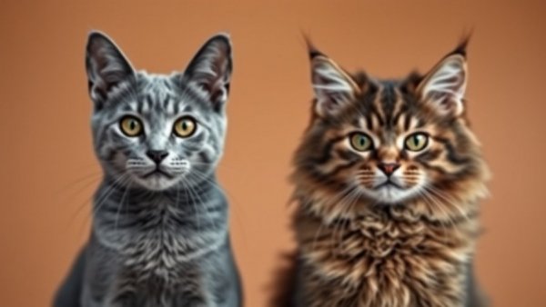 Alert cats showcasing protective nature against a warm background.