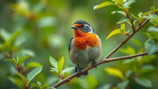 Lifelike image of a small bird on a branch for bird conservation.