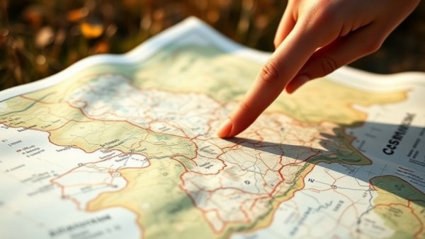 Map being pointed at, illustrating conservation planning.