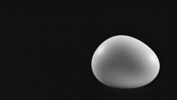 Abstract blob shape on a black background in digital art style.