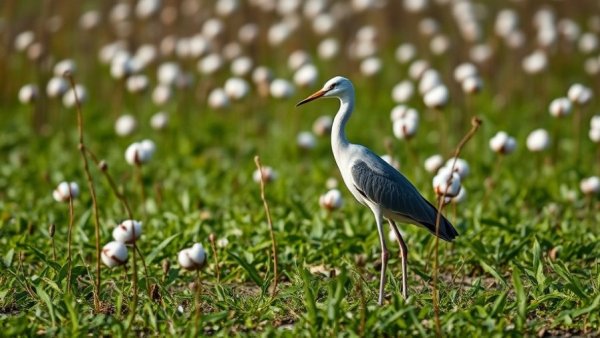 Alaskan bogs wildlife habitat bird in lush marshland
