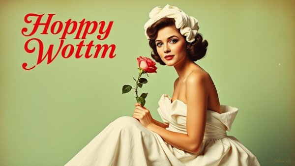 Vintage album cover with woman in whipped cream dress, travel with dog.