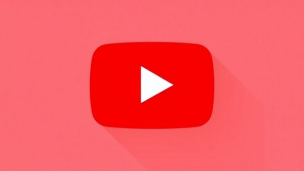 YouTube play button logo in red and white.