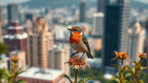 Bird habitats amidst cityscape illustrate bipartisan efforts.