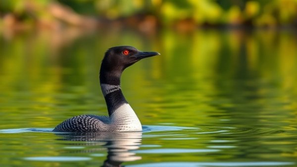 Common loon and chicks on a Minnesota lake, symbolizing environmental funding.