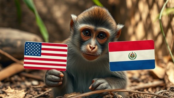 Monkey predicts USA vs Paraguay World Cup match winner.