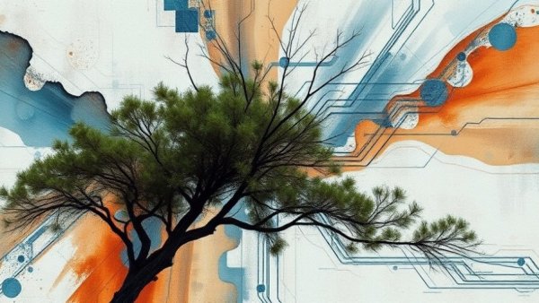 Abstract album cover art with nature-inspired textures.