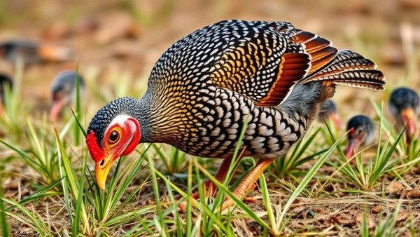 Greater prairie-chicken in New Mexico grassland.