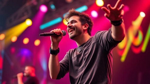 Live concert performance with vibrant stage lighting.