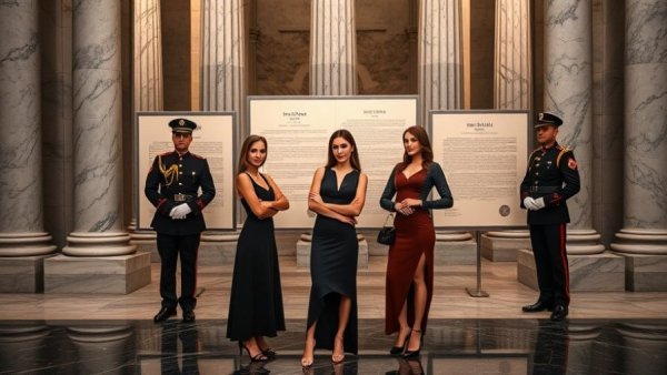 Women at museum advocating for climate action