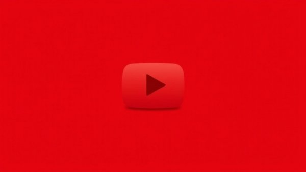 YouTube logo icon on red background