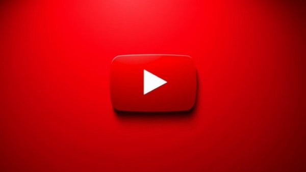 YouTube logo on red background