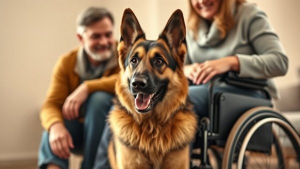 Hero Dog Saved Her Life During Spokane Wildfires: German Shepherd with a joyful expression