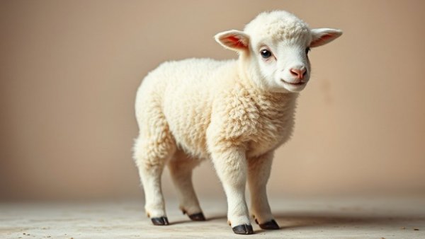 Adorable lamb with shears, Counting Sheep and Adopting Pets theme.