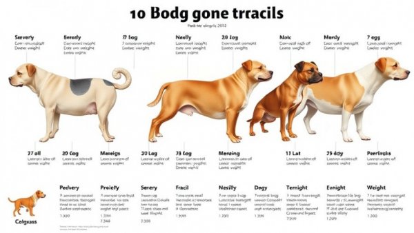 Dog weight chart illustrating canine obesity and health.
