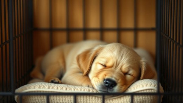 Make Crate Training Easier for Your New Puppy with cozy setup.