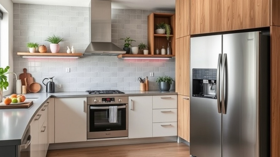 Smart kitchen appliances showcasing home automation systems and smart lighting solutions.