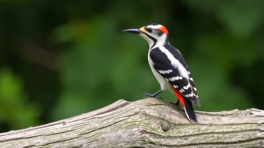 Backyard patio inspiration featuring nature-friendly elements for woodpeckers.