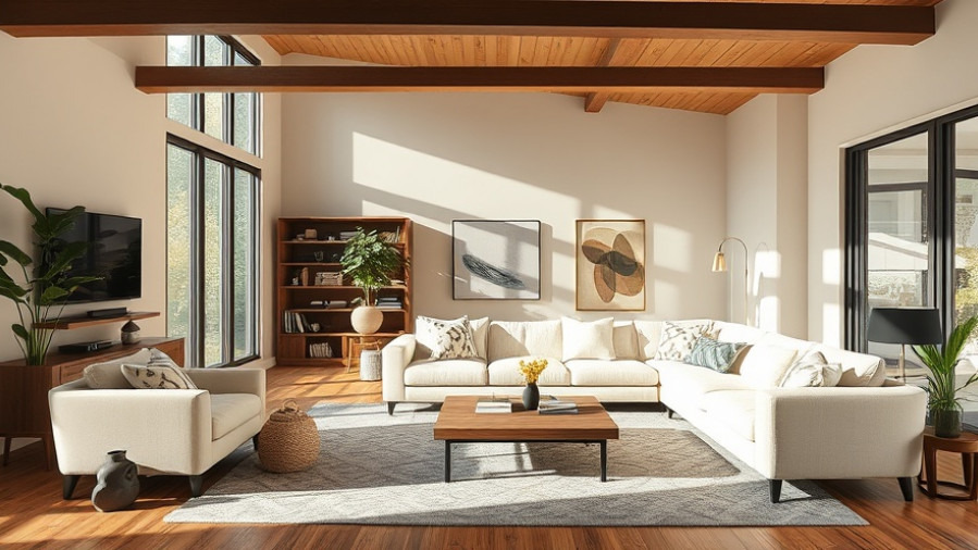 Curved furniture enhances modern interior design for family-friendly living rooms.