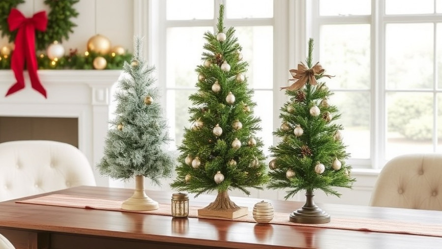 Tabletop Christmas trees for festive home accents and small space holiday decor.