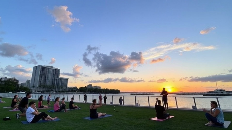 Pilates in the Park at Curtis Hixon Waterfront Park, a community fitness event in Tampa.